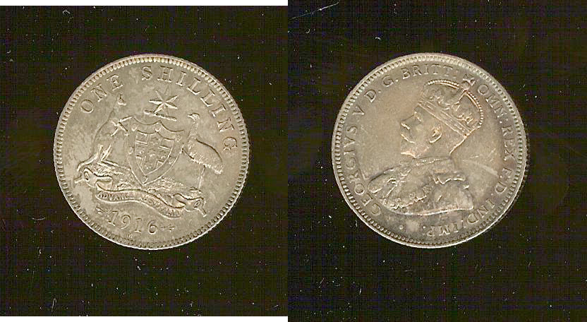AUSTRALIE 1 Shilling Georges V 1916 TTB+